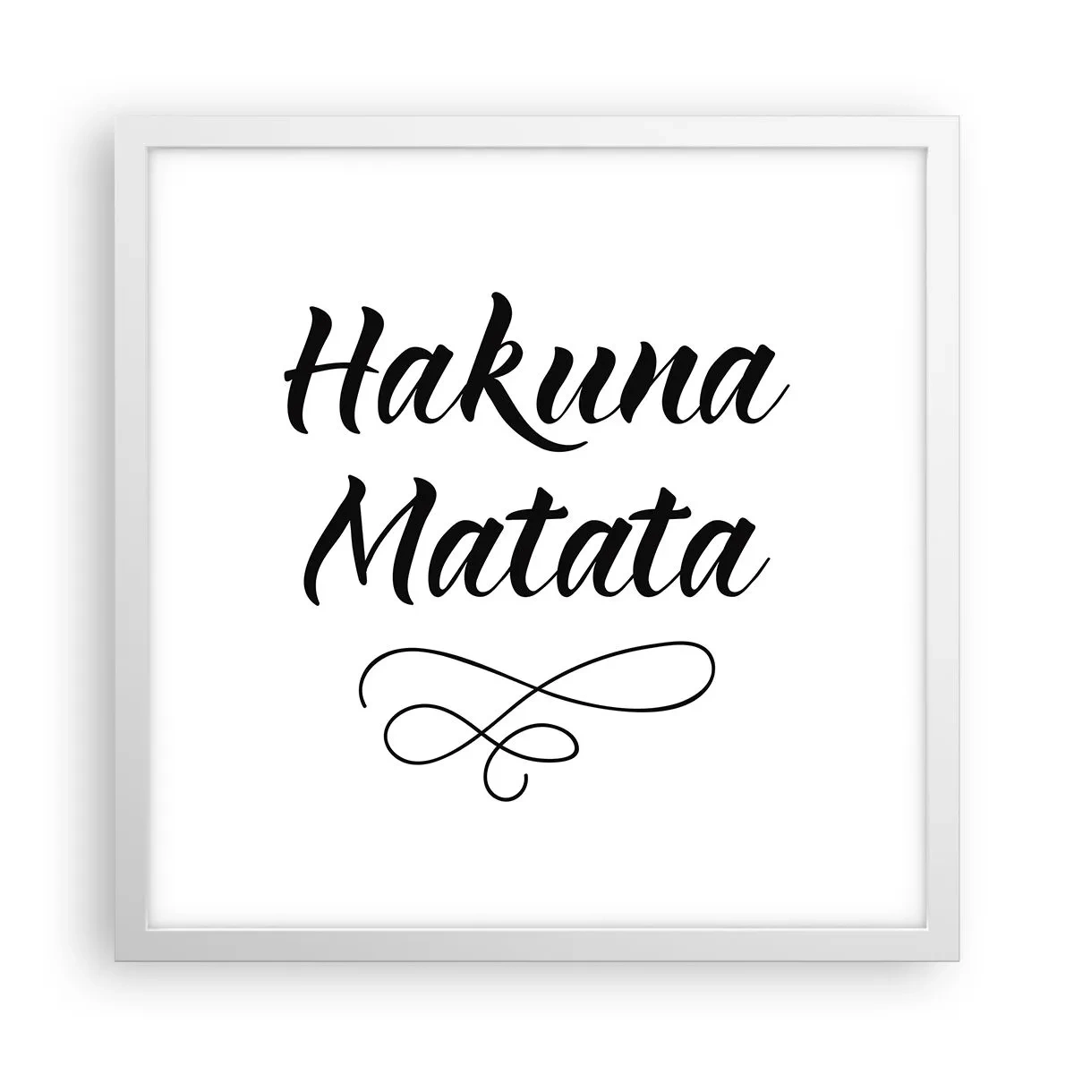 Pôster em moldura branca - O melhor conselho - 40x40 cm