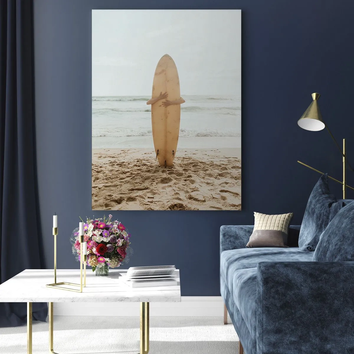 Quadro em vidro - Pelo amor das ondas - 50x70 cm