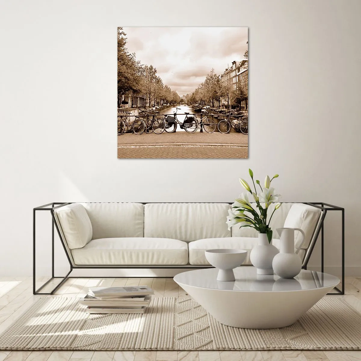 Quadro em vidro - Vibrações holandesas - 70x70 cm