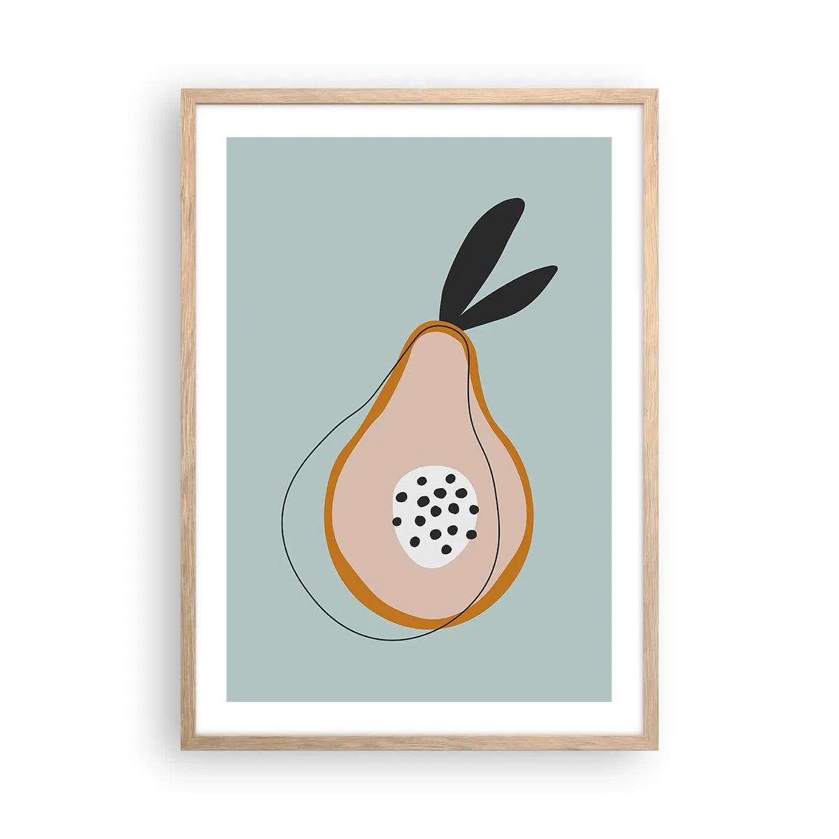 Pôster com moldura de carvalho claro - Penetrar na natureza das coisas - 50x70 cm