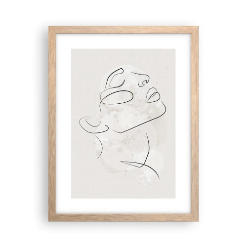 Pôster com moldura de carvalho claro - Esboço de um sonho - 30x40 cm