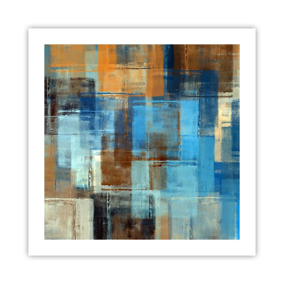 Pôster - Através da cortina azul - 50x50 cm