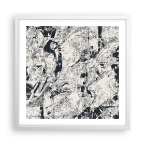 Pôster em moldura branca - Interpenetração de opostos - 50x50 cm