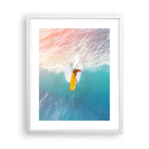 Pôster em moldura branca - Cavaleiro oceânico - 40x50 cm