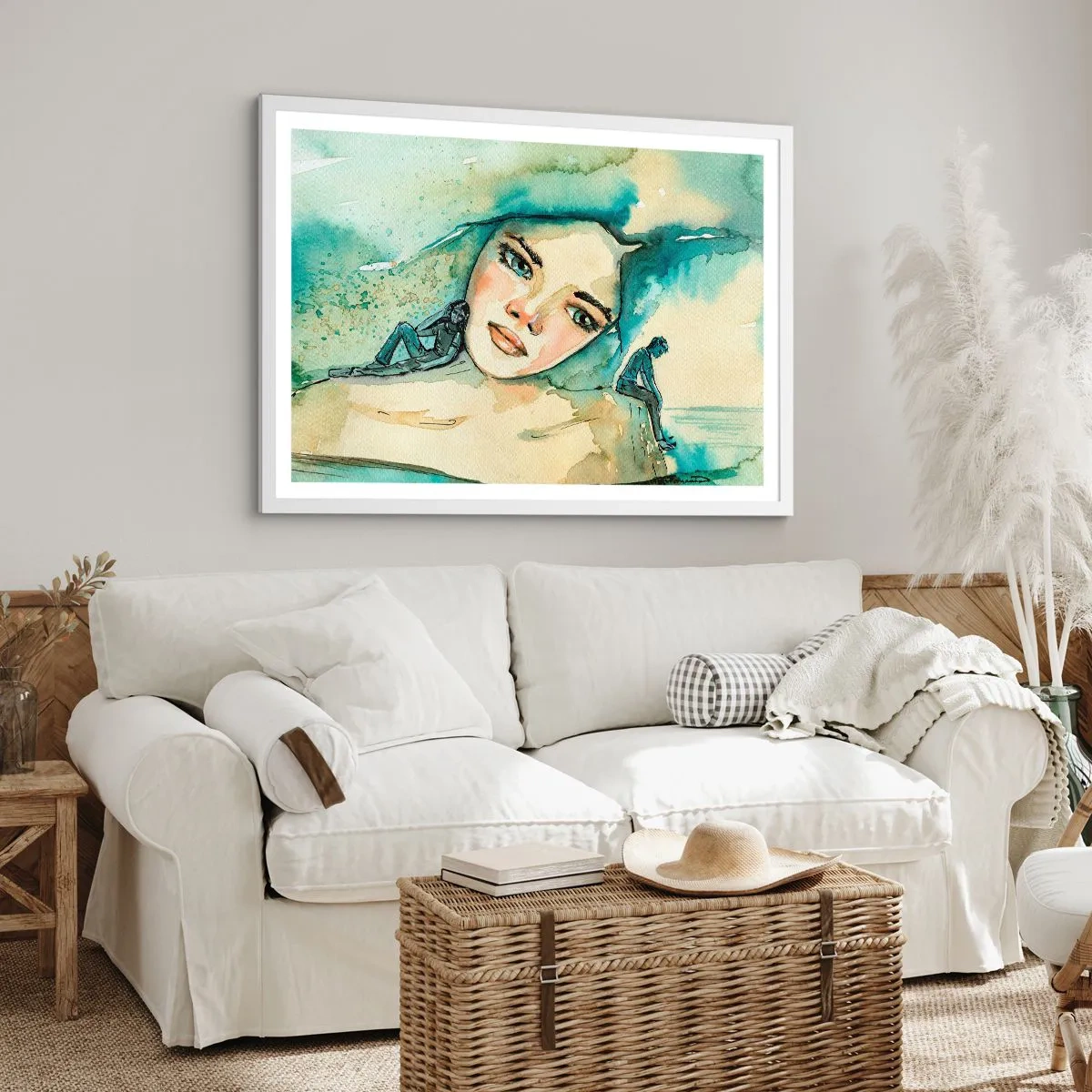 Pôster em moldura branca - Am I blue? - 70x50 cm