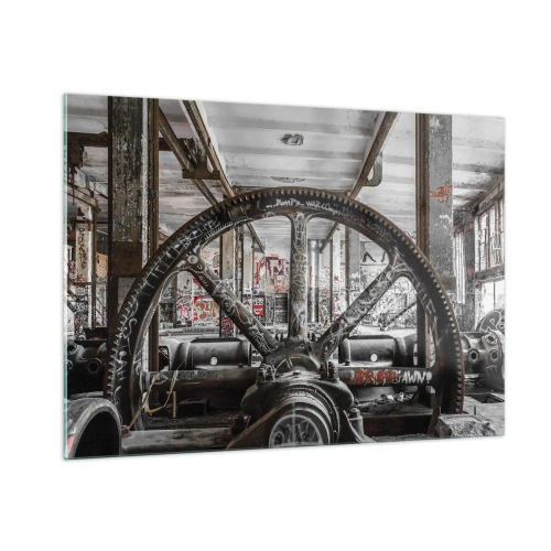 Quadro em vidro - A vida secreta da fábrica - 100x70 cm