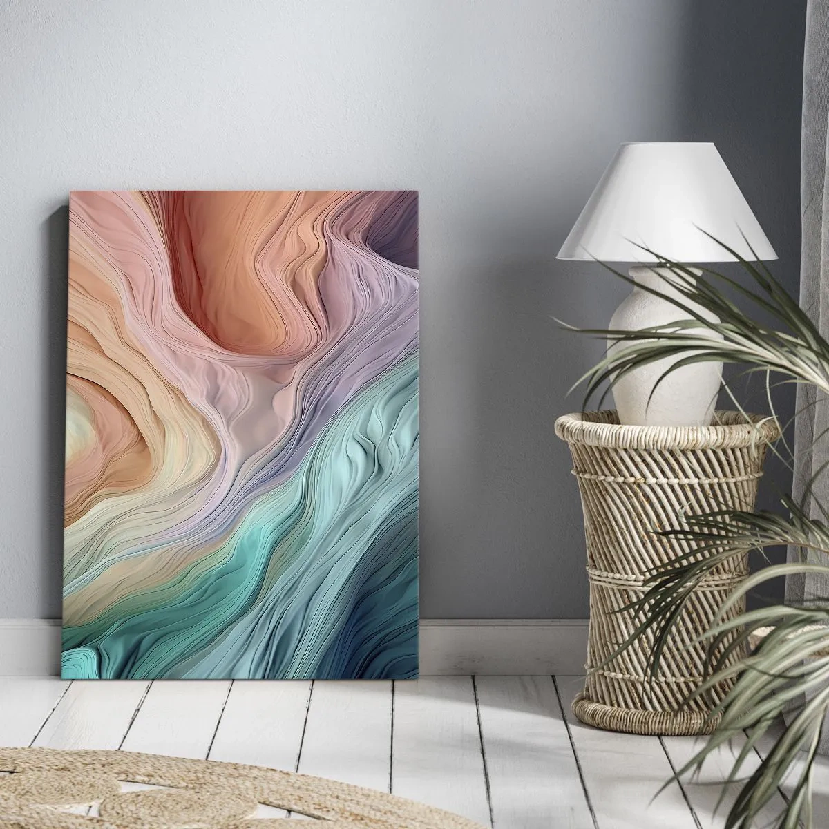 Quadro em tela - Onda arco-íris - 50x70 cm