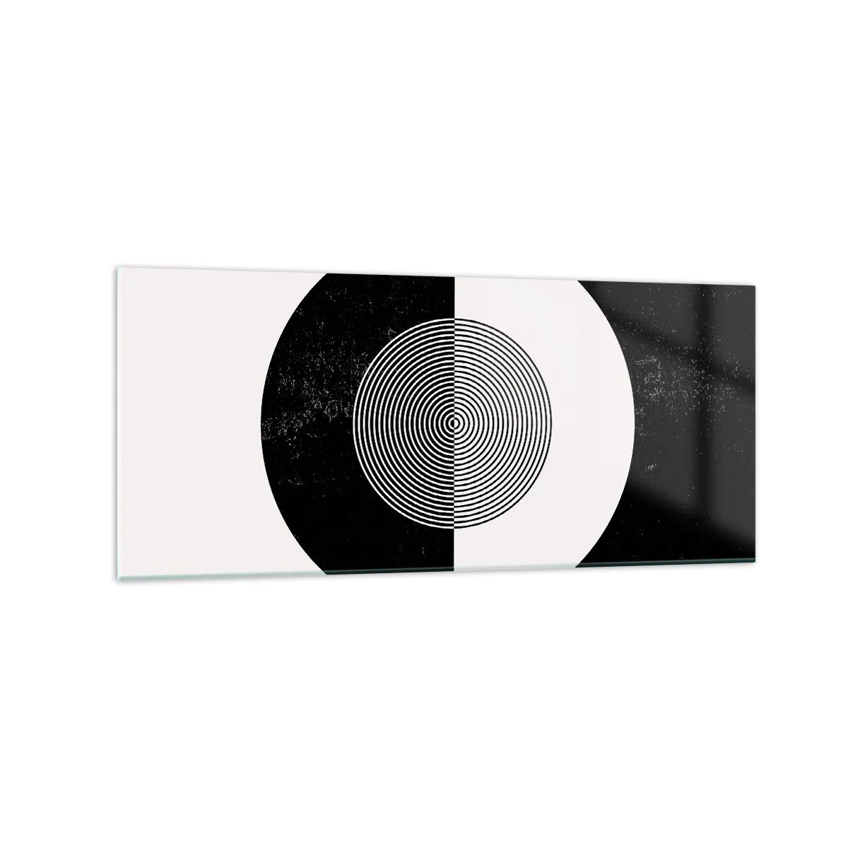 Quadro em vidro - Harmonia a preto e branco - 120x50 cm