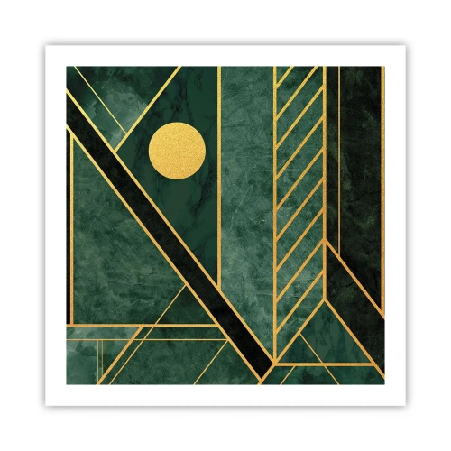 Pôster - A dinâmica do ouro e do azul - 60x60 cm