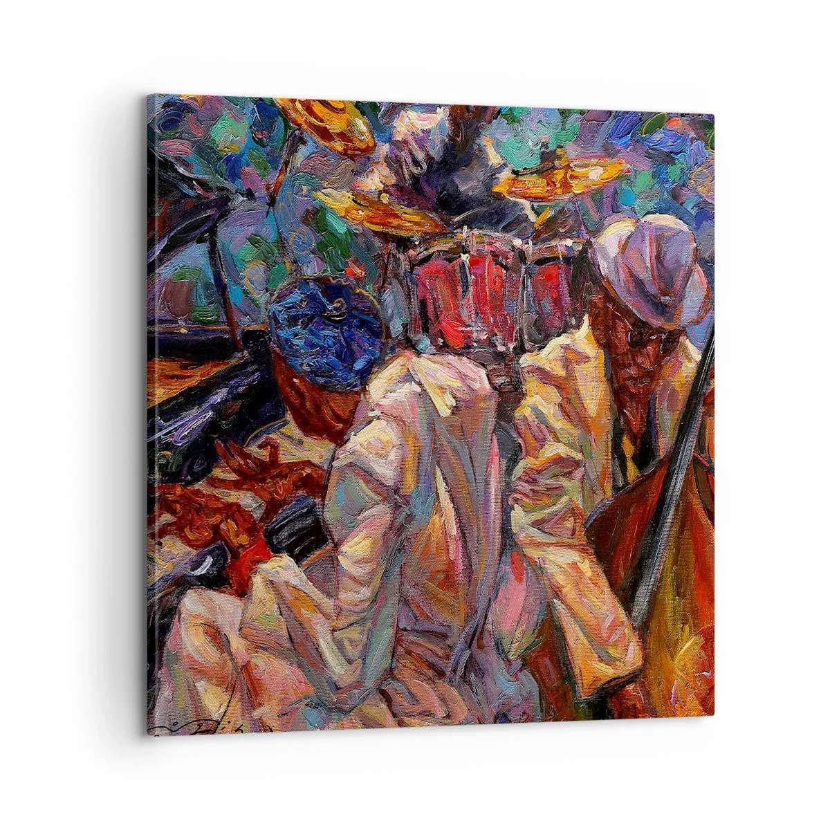 Quadro em tela - Num só ritmo - 60x60 cm