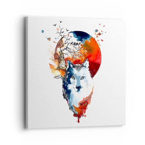 Quadro em tela - Nariz a nariz com a noite - 30x30 cm