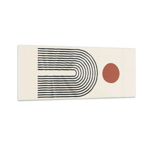 Quadro em vidro - Magnetismo de formas e cores - 100x40 cm