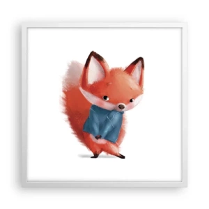 Pôster em moldura branca - Fico bonito nisto? - 50x50 cm