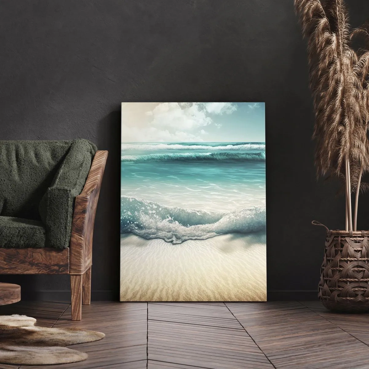Quadro em tela - A paz do oceano - 45x80 cm