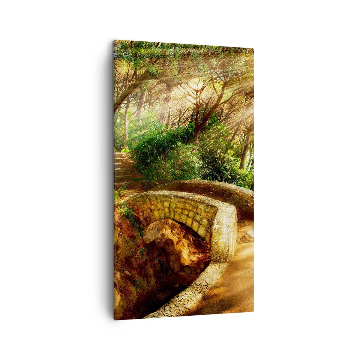 Quadro em tela - Direto da ponte para a floresta de contos de fadas - 45x80 cm