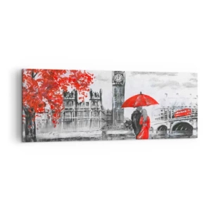 Quadro em tela - Apaixonados em Londres - 140x50 cm