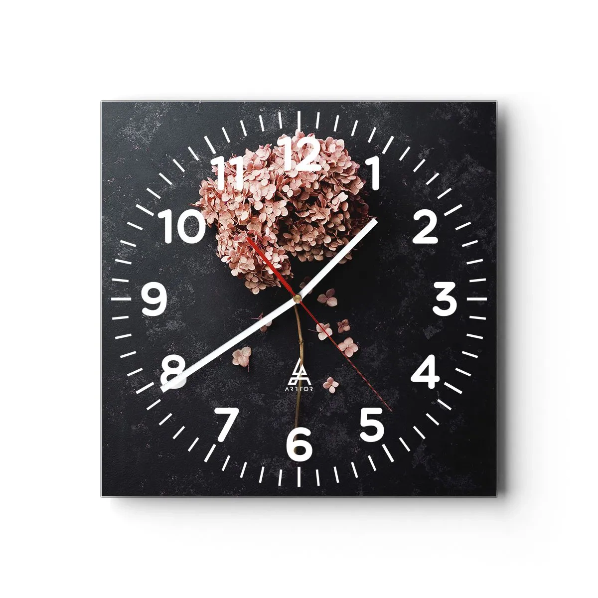 Relógio de parede - Relógio em vidro - Um sinal verdadeiramente romântico - 40x40 cm
