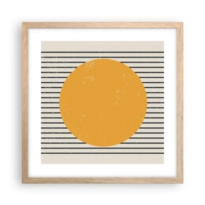 Pôster com moldura de carvalho claro - O poder da simplicidade - 40x40 cm
