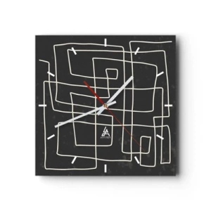 Relógio de parede - Relógio em vidro - Não é tão simples - 30x30 cm
