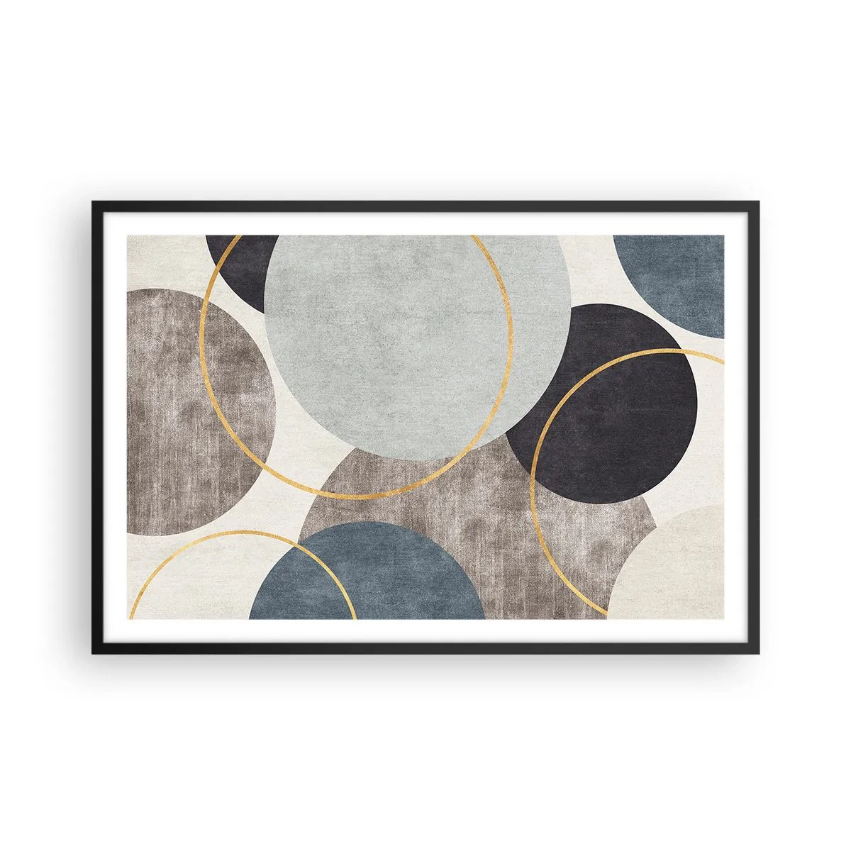 Pôster com moldura preta - Roda por roda - 91x61 cm