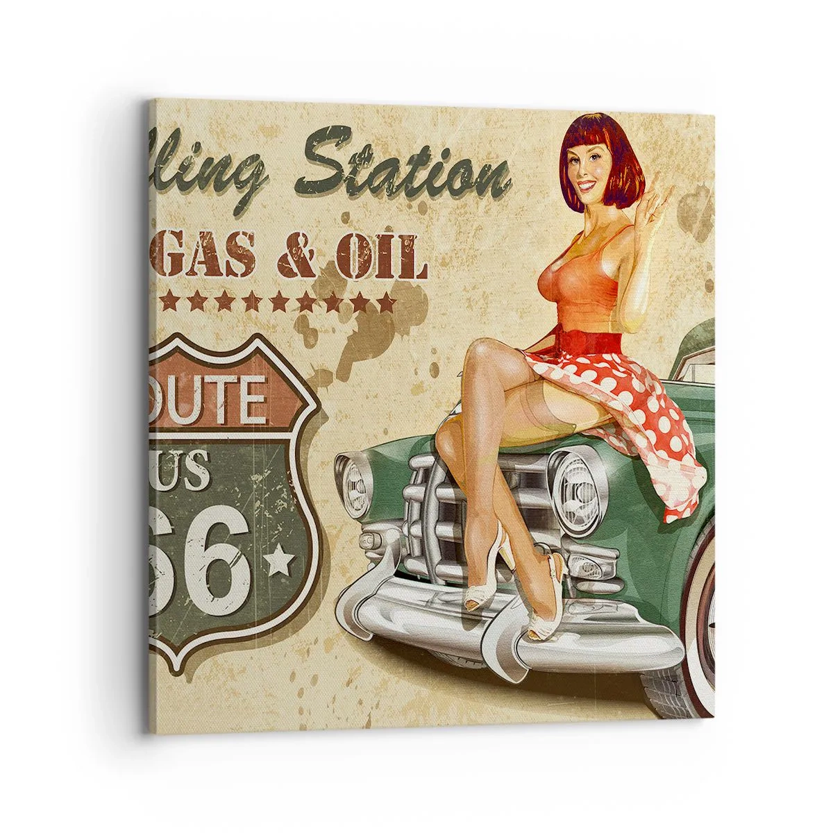 Quadro em tela - Os gloriosos anos 40 - 70x70 cm