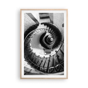 Pôster com moldura de carvalho claro - Cada vez mais alto - 61x91 cm