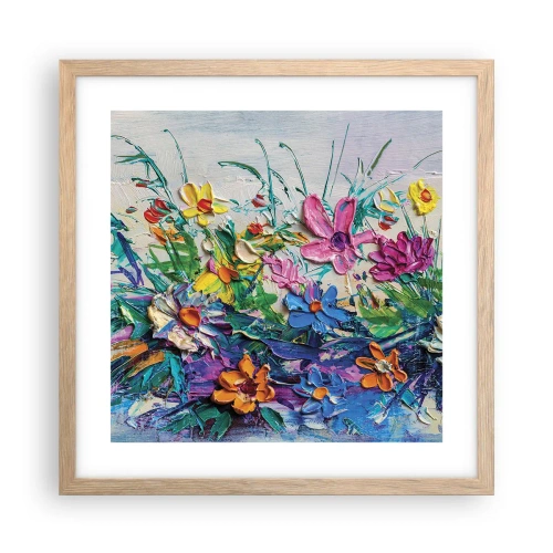 Pôster com moldura de carvalho claro - Não é de todo natureza morta - 40x40 cm