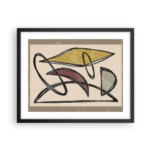 Pôster com moldura preta - Verticais e horizontais - 50x40 cm