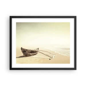Pôster com moldura preta - Memória dos mares do sul - 50x40 cm