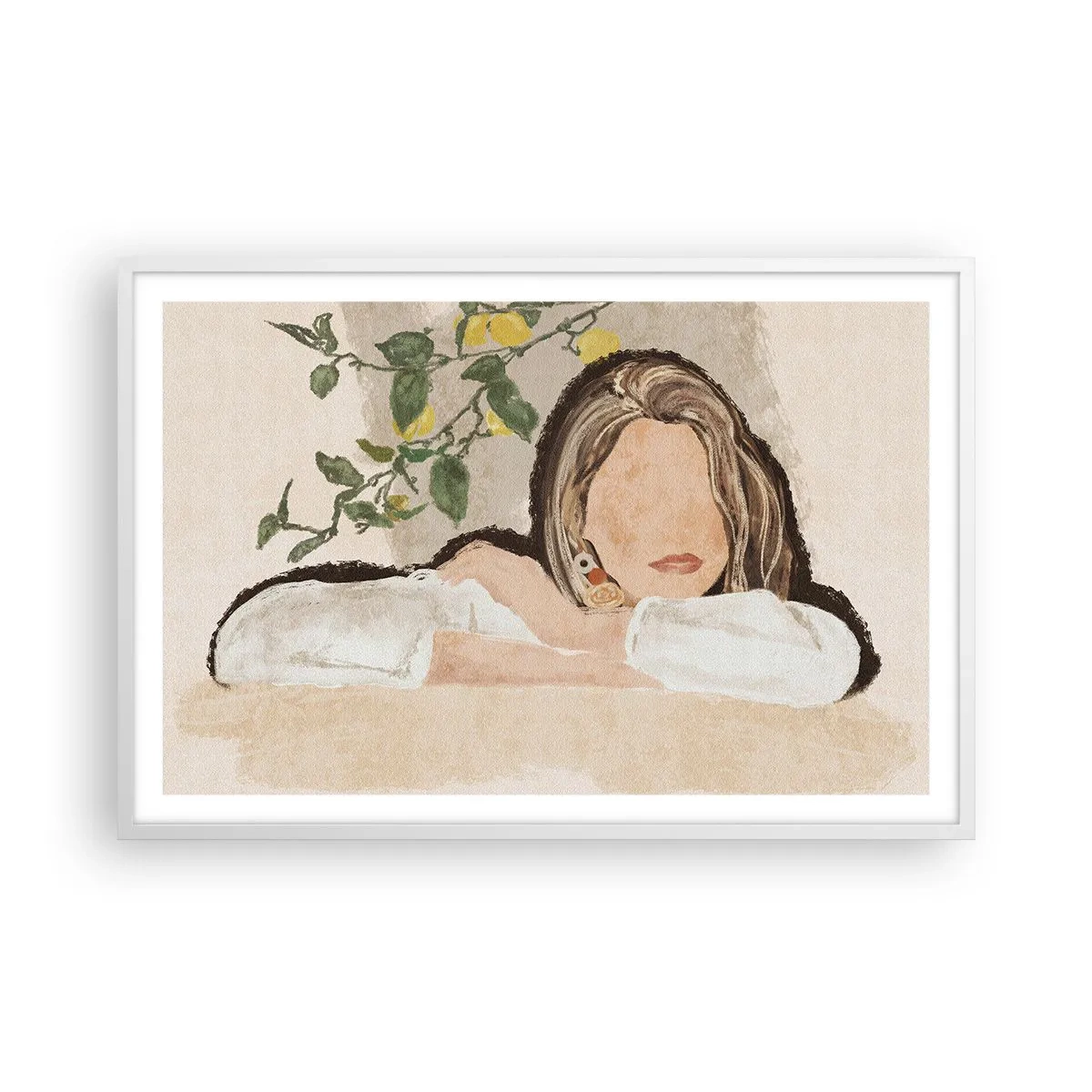 Pôster em moldura branca - Beleza do sul - 91x61 cm