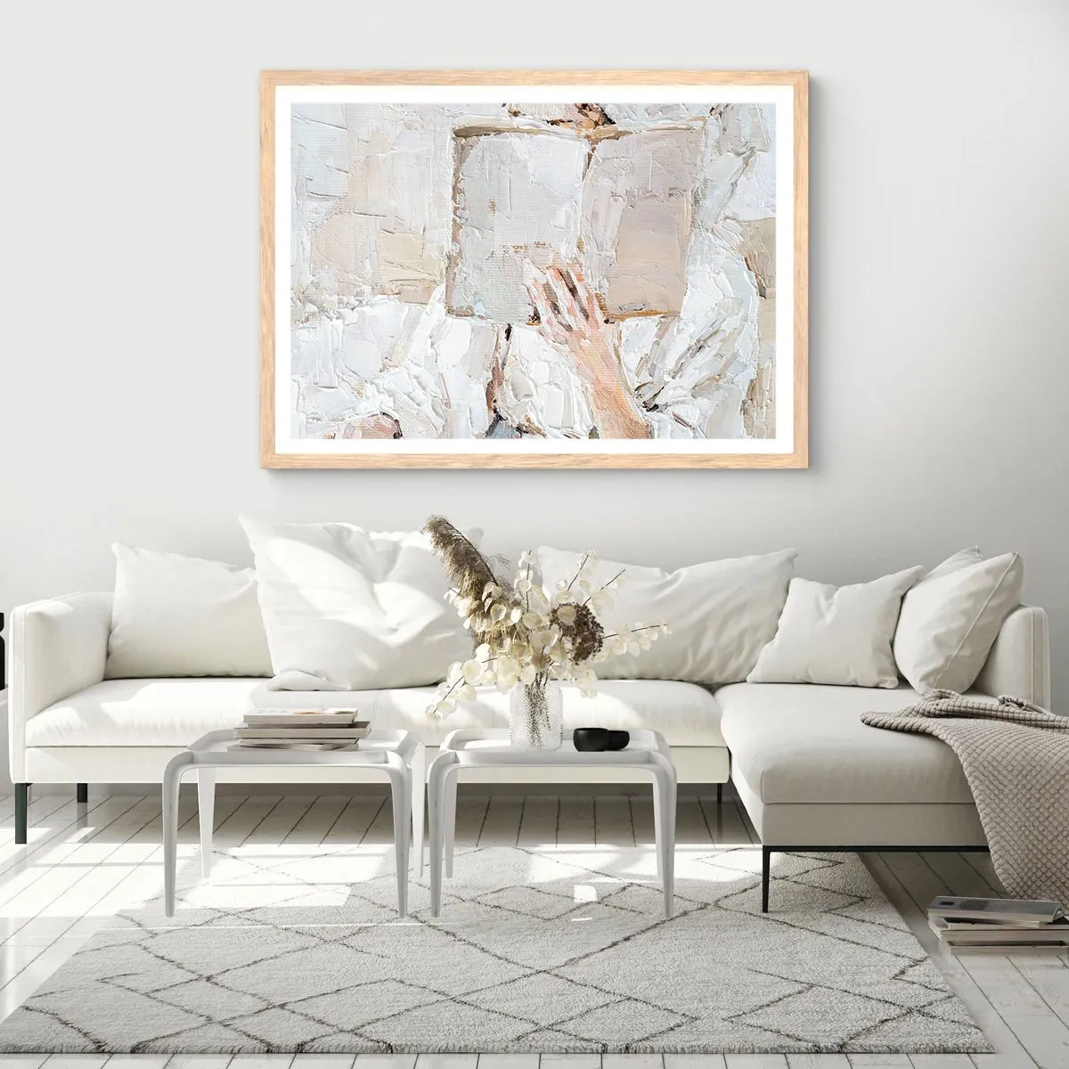 Pôster com moldura de carvalho claro - Em outro mundo - 70x50 cm