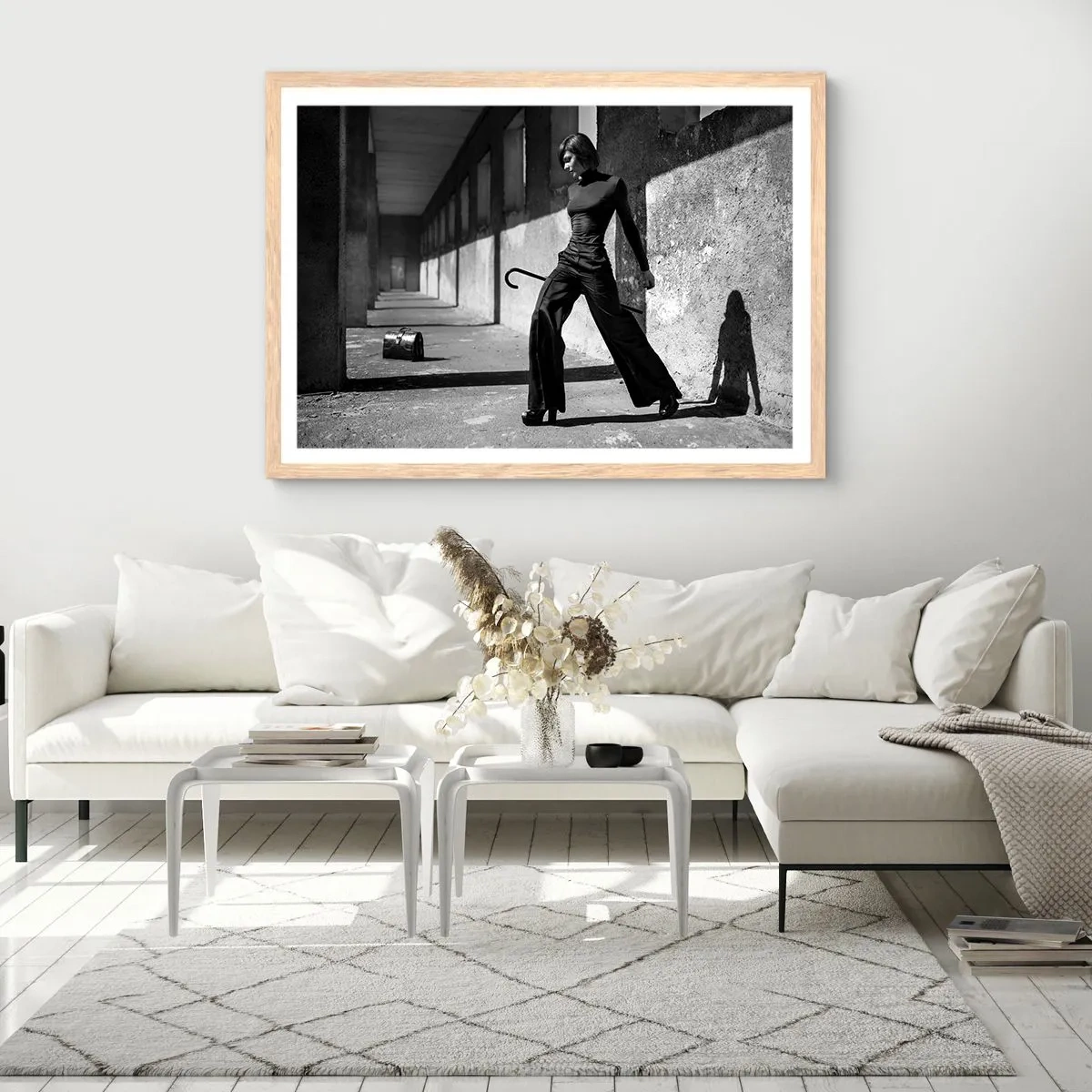 Pôster com moldura de carvalho claro - Elegância urbana - 100x70 cm