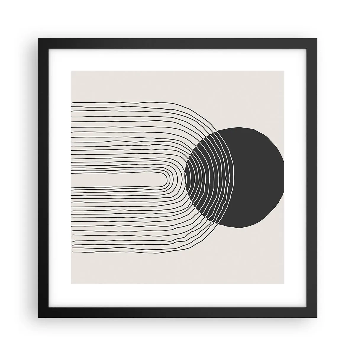 Pôster com moldura preta - Tremores e confiança - 40x40 cm