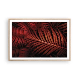 Pôster com moldura de carvalho claro - O calor da vida - 91x61 cm