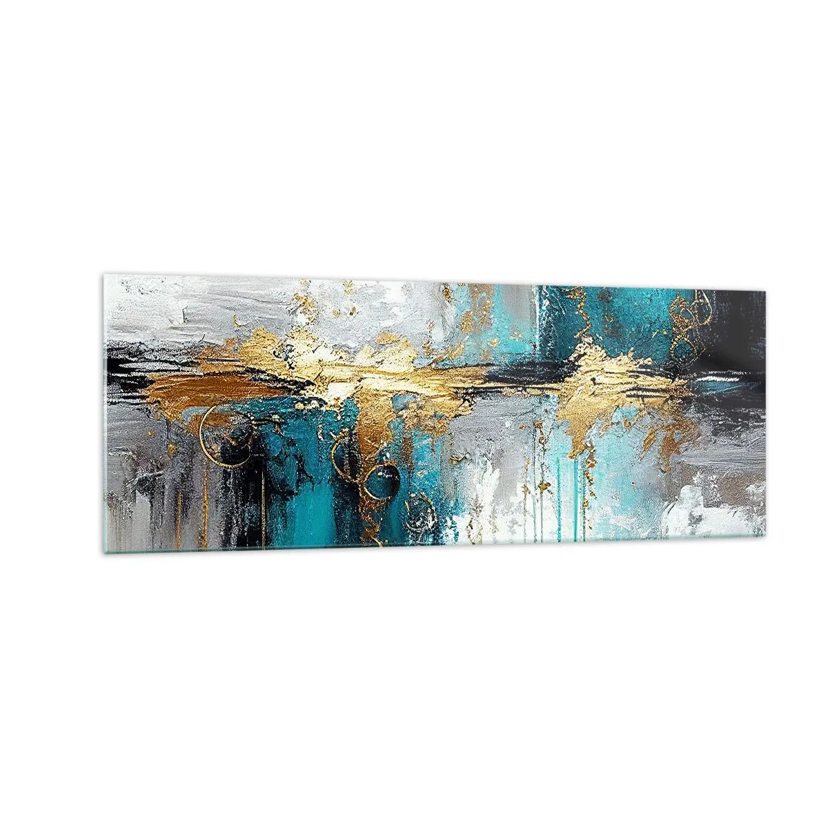 Quadro em vidro - Tudo flui - 140x50 cm
