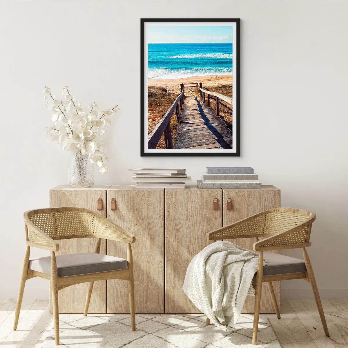 Pôster com moldura preta - Corra! - 70x100 cm