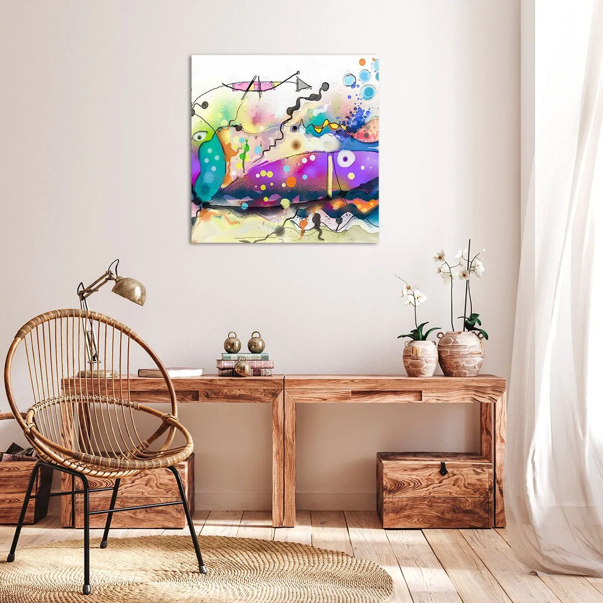 Quadro em tela - Sem palavras! - 30x30 cm