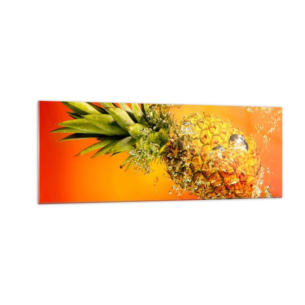 Quadro em vidro - Frescor suculento tropical - 140x50 cm