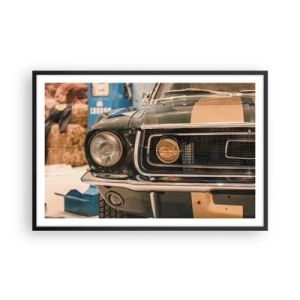 Pôster com moldura preta - Encontro com uma lenda - 91x61 cm