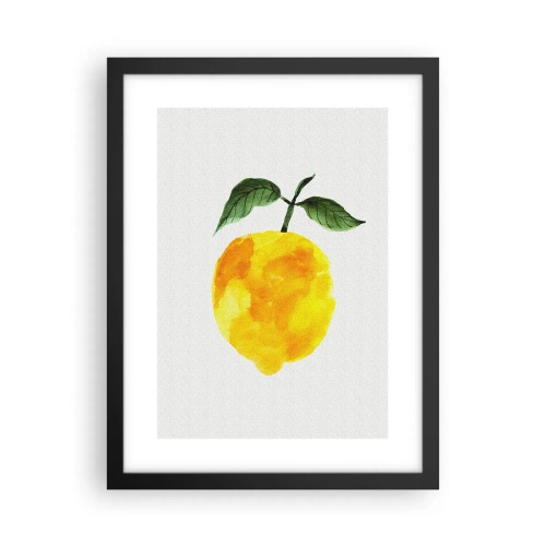 Pôster com moldura preta - Como saborear o sol - 30x40 cm