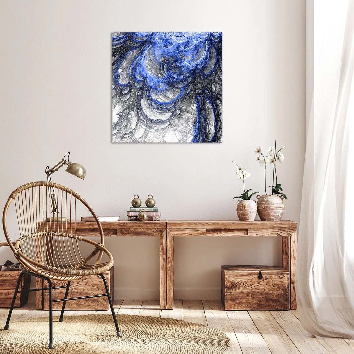 Quadro em tela - O nascimento de uma onda - 60x60 cm