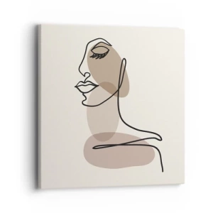 Quadro em tela - Ouvindo-se a si própria - 40x40 cm