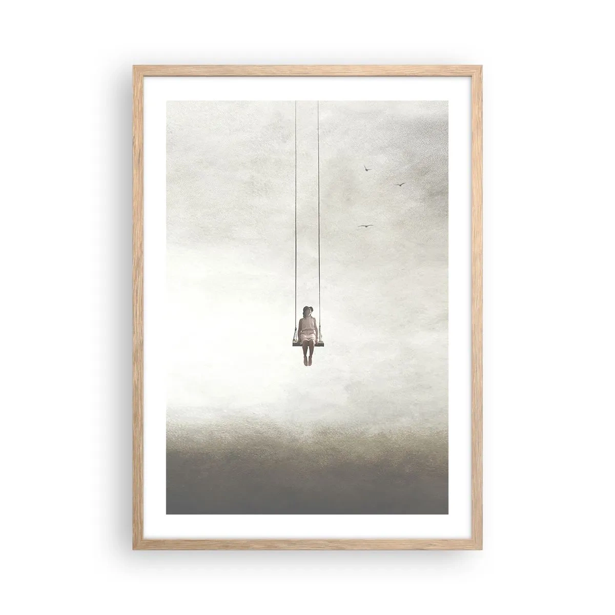 Pôster com moldura de carvalho claro - A criança em nós - 50x70 cm