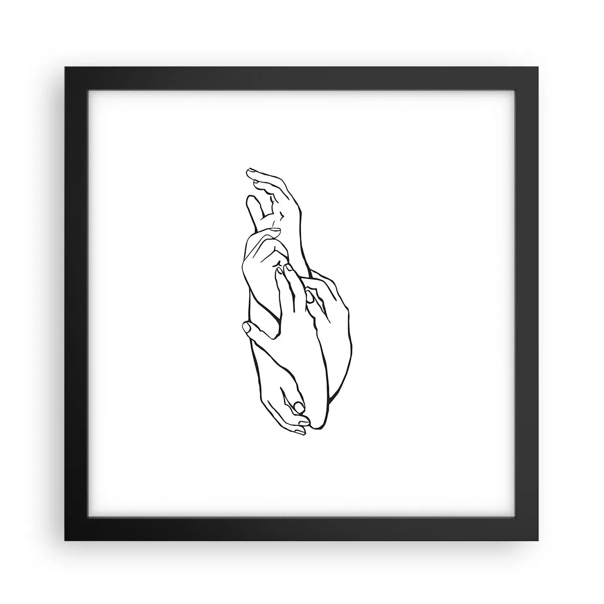 Pôster com moldura preta - Bom toque - 30x30 cm