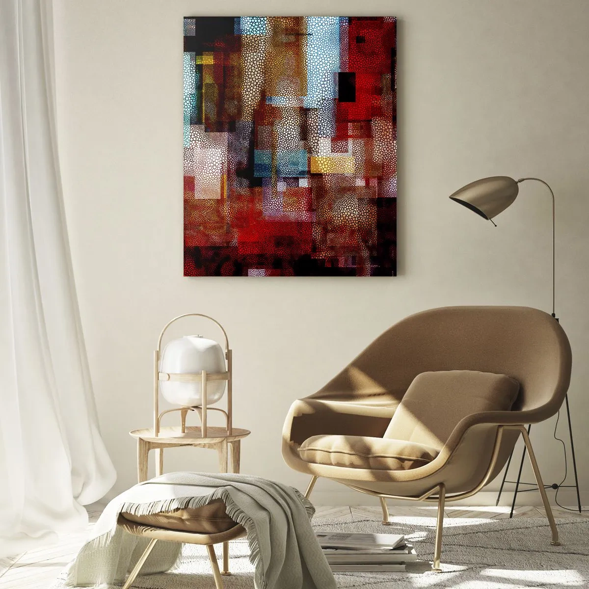 Quadro em vidro - Uma grande confusão  - 80x120 cm