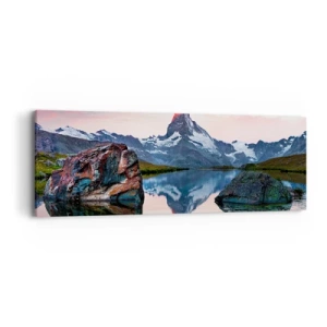 Quadro em tela - O coração das montanhas é quente - 90x30 cm