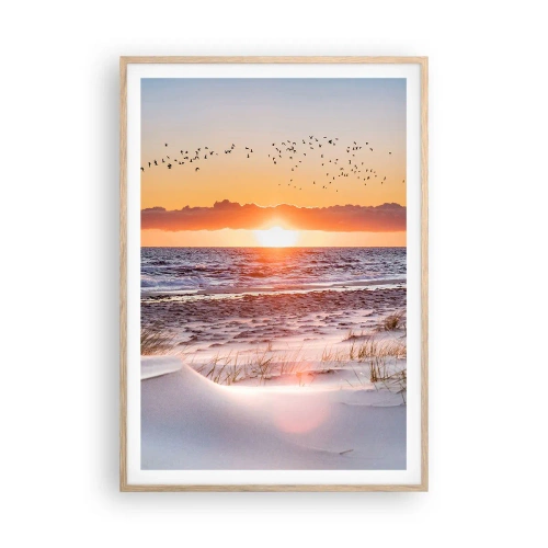 Pôster com moldura de carvalho claro - Paisagem horizontal - 70x100 cm