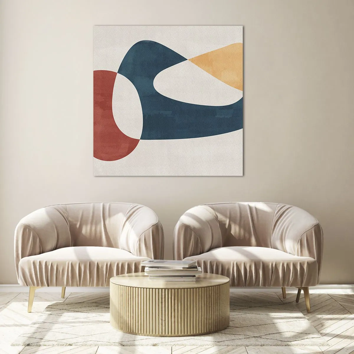 Quadro em vidro - Influências e metamorfoses - 70x70 cm