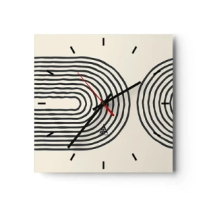 Relógio de parede - Relógio em vidro - Em um momento... - 30x30 cm