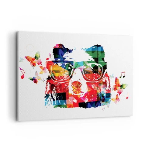 Quadro em tela - Urso da moda - 100x70 cm